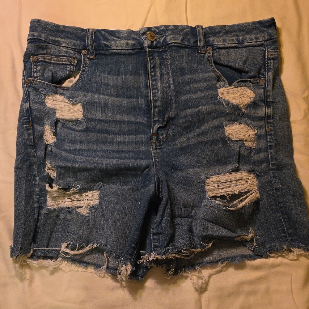 Trendy Ripped Blue Jean Shorts for Women